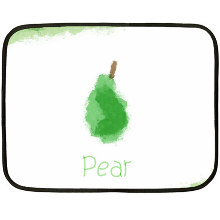 Pear Fruit Watercolor Painted Fleece Blanket (Mini)