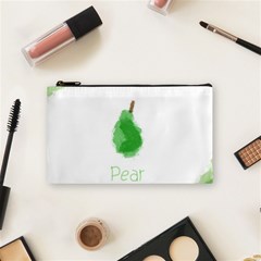 Pear Fruit Watercolor Painted Cosmetic Bag (Small)