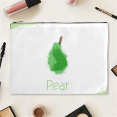 Pear Fruit Watercolor Painted Cosmetic Bag (XL)