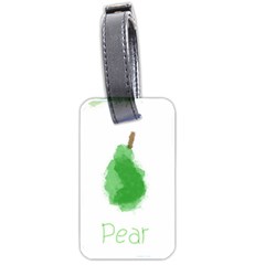 Pear Fruit Watercolor Painted Luggage Tag (two Sides) by Mariart