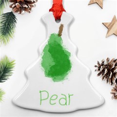 Pear Fruit Watercolor Painted Ornament (christmas Tree) 