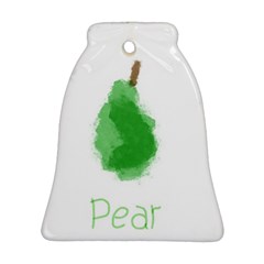 Pear Fruit Watercolor Painted Ornament (Bell)