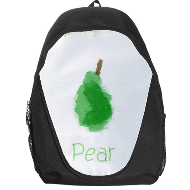 Pear Fruit Watercolor Painted Backpack Bag