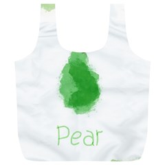 Pear Fruit Watercolor Painted Full Print Recycle Bag (XL)