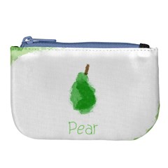 Pear Fruit Watercolor Painted Large Coin Purse by Mariart