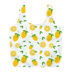 Illustrations Lemon Citrus Fruit Yellow Full Print Recycle Bag (L)