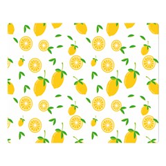 Illustrations Lemon Citrus Fruit Yellow Double Sided Flano Blanket (Large) 