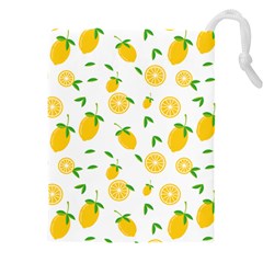 Illustrations Lemon Citrus Fruit Yellow Drawstring Pouch (5XL)