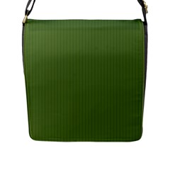 Crocodile Green - Flap Closure Messenger Bag (L)