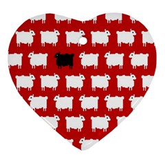 Black Sheep Heart Ornament (two Sides) by NoHang