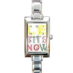 Let It Snow Rectangle Italian Charm Watch by NoHang