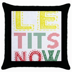 Let It Snow Throw Pillow Case (black) by NoHang