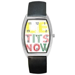 Let It Snow Barrel Style Metal Watch by NoHang