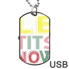 Let It Snow Dog Tag Usb Flash (one Side) by NoHang