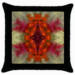 Landscape In A Colorful Structural Habitat Ornate Throw Pillow Case (black) by pepitasart