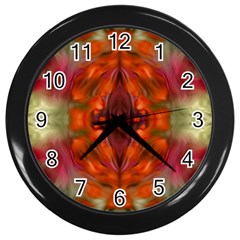 Landscape In A Colorful Structural Habitat Ornate Wall Clock (black) by pepitasart