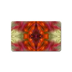 Landscape In A Colorful Structural Habitat Ornate Magnet (name Card) by pepitasart