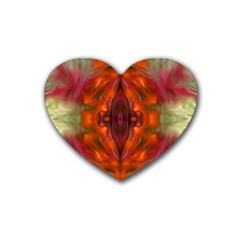 Landscape In A Colorful Structural Habitat Ornate Heart Coaster (4 Pack)  by pepitasart