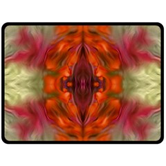 Landscape In A Colorful Structural Habitat Ornate Fleece Blanket (large)  by pepitasart