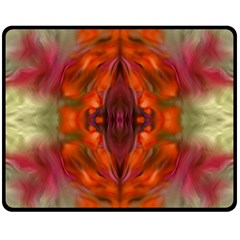 Landscape In A Colorful Structural Habitat Ornate Fleece Blanket (medium)  by pepitasart