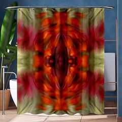 Landscape In A Colorful Structural Habitat Ornate Shower Curtain 60  X 72  (medium)  by pepitasart