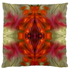 Landscape In A Colorful Structural Habitat Ornate Large Flano Cushion Case (two Sides) by pepitasart