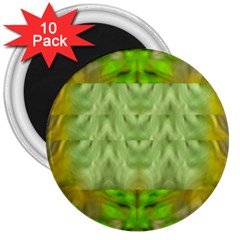 Landscape In A Green Structural Habitat Ornate 3  Magnets (10 Pack)  by pepitasart