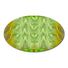 Landscape In A Green Structural Habitat Ornate Oval Magnet by pepitasart