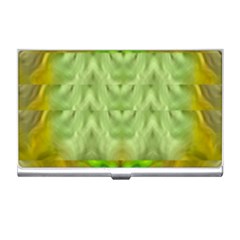 Landscape In A Green Structural Habitat Ornate Business Card Holder by pepitasart