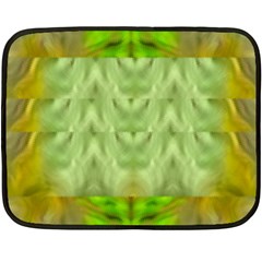 Landscape In A Green Structural Habitat Ornate Fleece Blanket (mini) by pepitasart