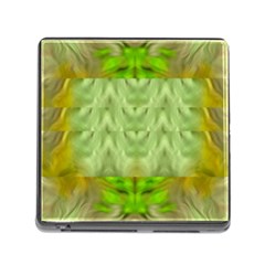 Landscape In A Green Structural Habitat Ornate Memory Card Reader (square 5 Slot) by pepitasart