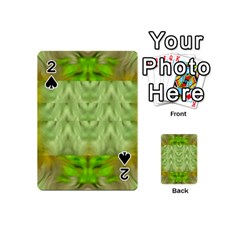 Landscape In A Green Structural Habitat Ornate Playing Cards 54 Designs (mini) by pepitasart