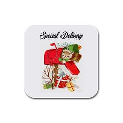 Special Delivery Rubber Square Coaster (4 Pack)  by GoofyRebel