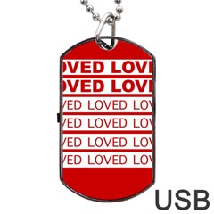 Loved Dog Tag Usb Flash (two Sides)