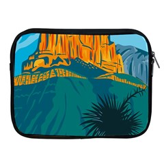 Guadalupe Mountains National Park With El Capitan Peak Texas United States Wpa Poster Art Color Apple Ipad 2/3/4 Zipper Cases by retrovectors