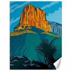 Guadalupe Mountains National Park With El Capitan Peak Texas United States Wpa Poster Art Color Canvas 36  X 48  by retrovectors