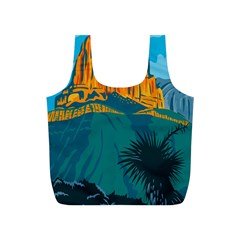 Guadalupe Mountains National Park With El Capitan Peak Texas United States Wpa Poster Art Color Full Print Recycle Bag (s) by retrovectors