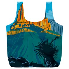 Guadalupe Mountains National Park With El Capitan Peak Texas United States Wpa Poster Art Color Full Print Recycle Bag (xxl)