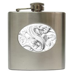 Dragon Lizard Vector Monster Hip Flask (6 Oz)