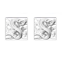 Dragon Lizard Vector Monster Cufflinks (square)