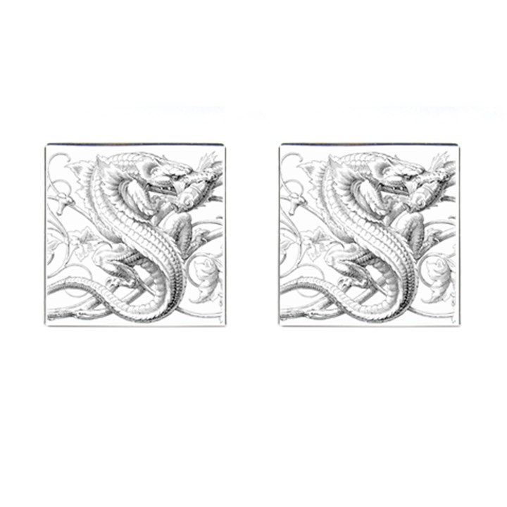 Dragon Lizard Vector Monster Cufflinks (Square)