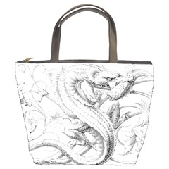 Dragon Lizard Vector Monster Bucket Bag by HermanTelo