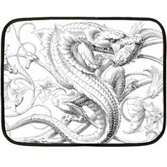 Dragon Lizard Vector Monster Fleece Blanket (mini)