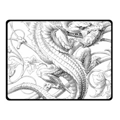 Dragon Lizard Vector Monster Fleece Blanket (small)