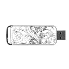 Dragon Lizard Vector Monster Portable Usb Flash (one Side) by HermanTelo