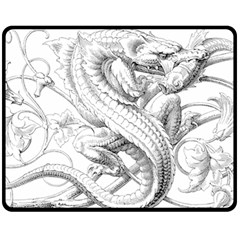 Dragon Lizard Vector Monster Double Sided Fleece Blanket (medium) 