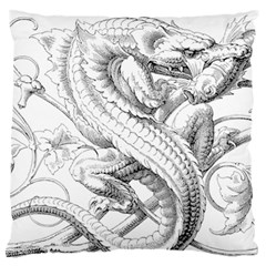 Dragon Lizard Vector Monster Standard Flano Cushion Case (two Sides) by HermanTelo