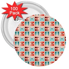 Retro Digital 3  Buttons (100 Pack)  by Mariart