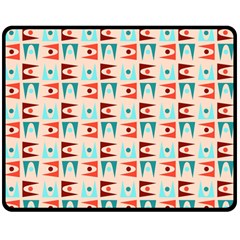 Retro Digital Double Sided Fleece Blanket (medium)  by Mariart