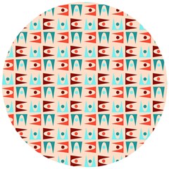 Retro Digital Wooden Puzzle Round